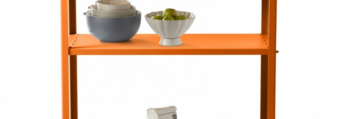 Retro Multi-Color Kitchen Trolley