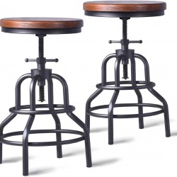 High-Quality Solid Pine Wood Bar Stools