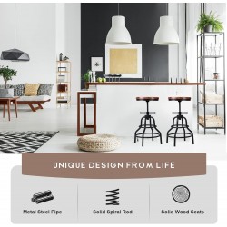 High-Quality Solid Pine Wood Bar Stools