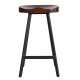 Stackable Industrial Saddle Seat Bar Stools, Set of 2