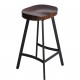 Stackable Industrial Saddle Seat Bar Stools, Set of 2