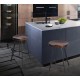 Stackable Industrial Saddle Seat Bar Stools, Set of 2