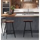 Stackable Industrial Saddle Seat Bar Stools, Set of 2