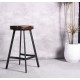 Stackable Industrial Saddle Seat Bar Stools, Set of 2