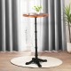 Modern Round Pub Bar Table with Wooden Top, 43.3" Height