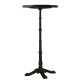 Modern Round Pub Bar Table with Wooden Top, 43.3" Height