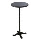 Modern Round Pub Bar Table with Wooden Top, 43.3" Height