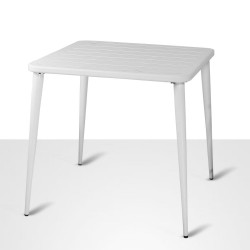 Exquisite Minimalist White Square Metal Table
